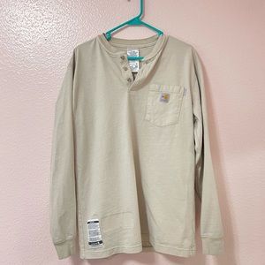 Vintage Carhartt Fire Resistant Henley Long Sleeve